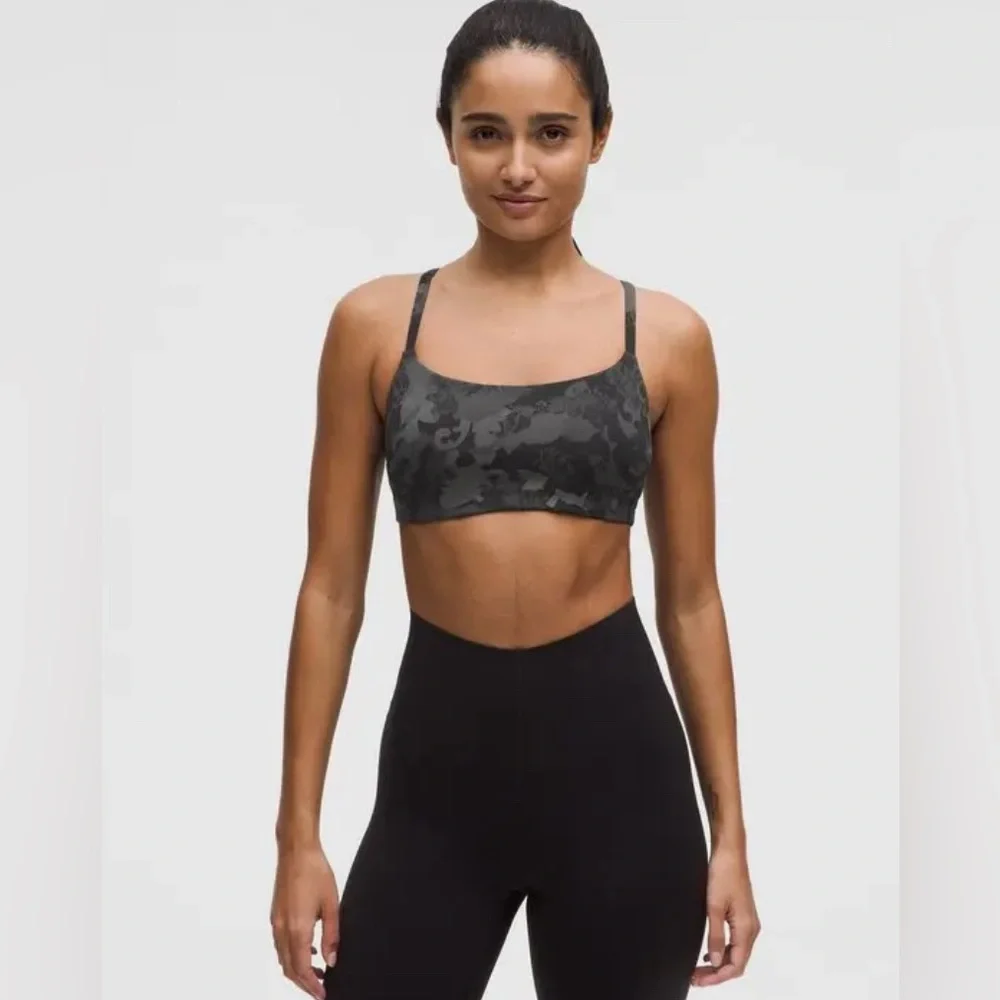 Wunder Train Strappy Racer Bra - Hidden Heritage Lace Black sz 6 - Picture 2 of 10